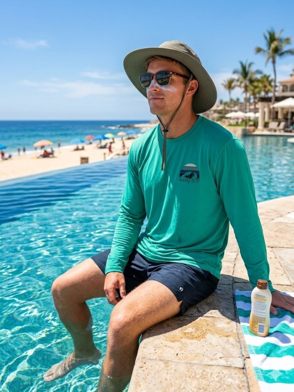 Hang Ten UPF 50 Sun Shirt | Men's Large | Teal